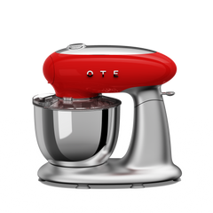 Многофункционален стоящ миксер OTE 6 в 1 с купа от неръждаема стомана 8,5 литра, месомелачка с накланяща се глава, блендер за сок, машина за нарязване на зеленчуци, машина за паста и сладкиши