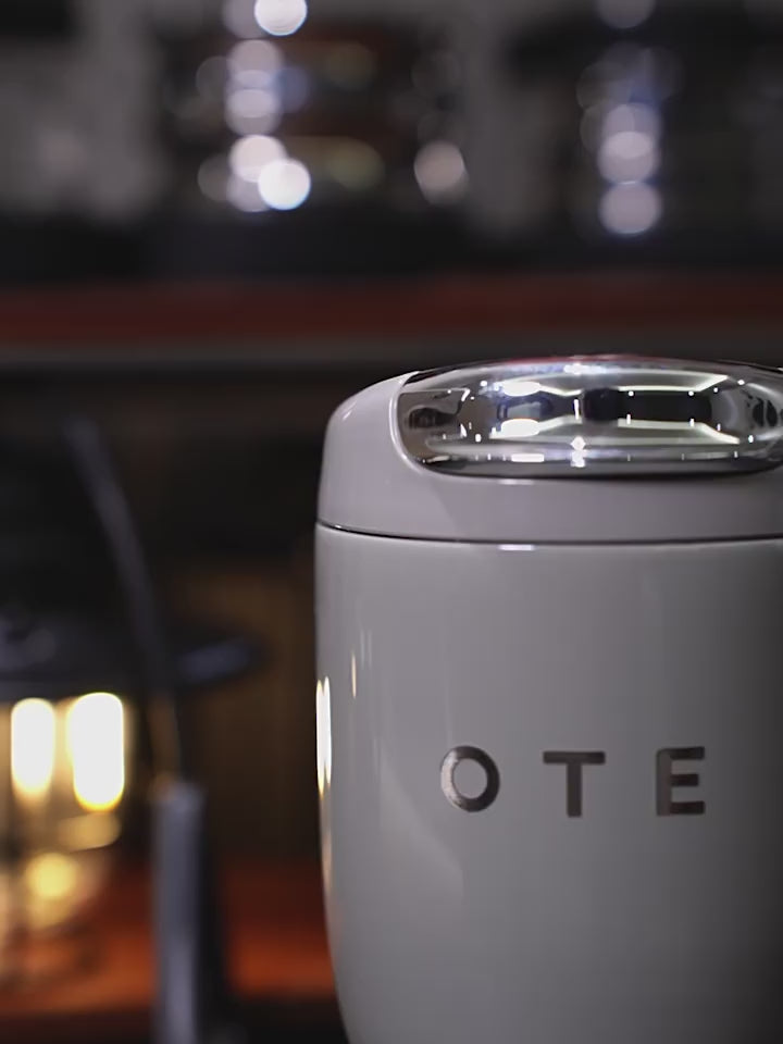 OTE Вакуумно изолирана пътна чаша за кафе, двустенна пътна чаша от неръждаема стомана с капак за пиене, 12.31oz/7.74oz (350/220ml)